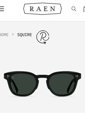 RAEN Squire Black Frame with Dark Green Lenses